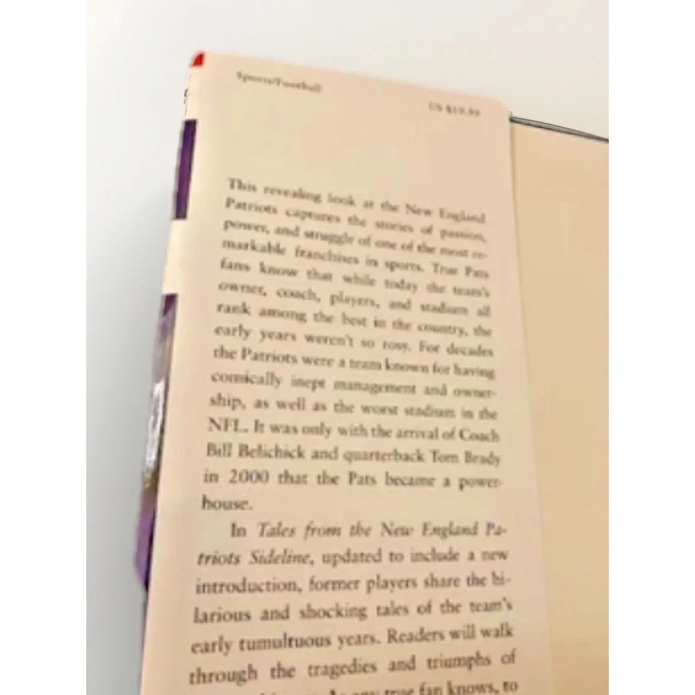 Tom Brady Book Tales from the New England Patriots Sideline Felger Mancave Gift